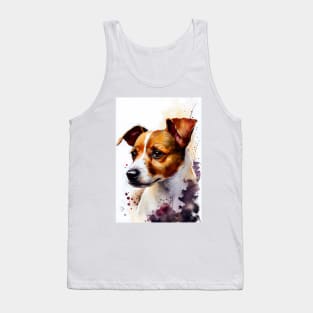 Jack Russell Terrier Watercolor Portrait Tank Top